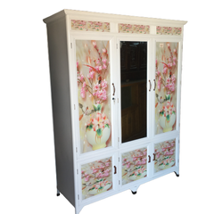 Tủ áo nhôm 3 cánh+gương 3D 1504