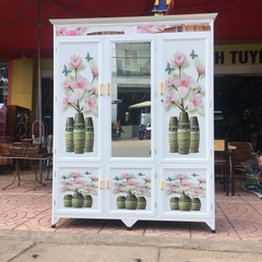 Tủ áo nhôm 3 cánh+gương 3D 1517