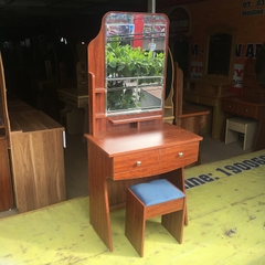 Bàn trang điểm Simily nâu đỏ gương chữ nhật 0.6m 1419