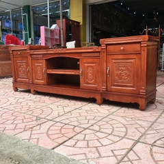 Kệ ti vi gỗ Veneer Sồi cánh gián nhô HP