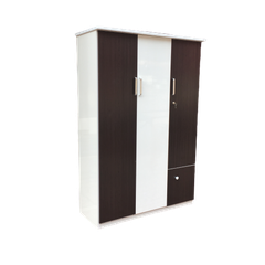 Tủ áo nhựa 3 cánh đen trắng 3D-1456