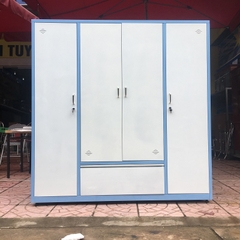 Tủ áo sắt Tam an 4 Cánh Xanh 1569