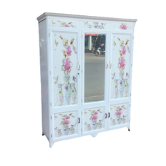Tủ áo nhôm 3 cánh+gương 3D 1510