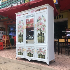 Tủ áo nhôm 3 cánh+gương 3D 1517