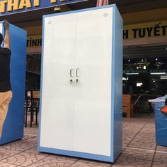 Tủ áo sắt Trường Phát 2 cánh trắng 1570