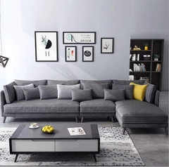 Sofa góc nỉ bọc liền