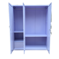 Tủ áo sắt Trường Phát 3 cánh xanh lơ 1554