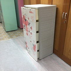Tủ nhựa trẻ em Mina Duy Tân Trắng sữa 5NK