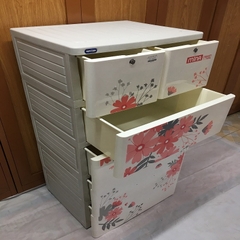 Tủ nhựa trẻ em Mina Duy Tân Trắng sữa 5NK