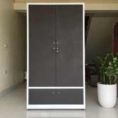 Tủ áo sắt Trường Phát 2 Cánh đen 1551