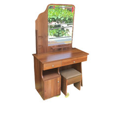 Bàn trang điểm Simily nâu vàng gương chữ nhật 0.8m 1413