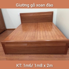 Giường gỗ xoan đào giát phản