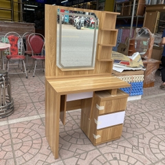 Bàn trang điểm gương đèn led màu vàng