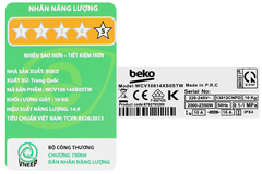 Máy giặt Beko Inverter 10 kg WCV10614XB0STW