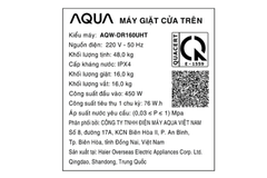 Máy giặt Aqua Inverter 16 kg AQW-DR160UHT PS