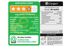 Tủ lạnh Casper Inverter 458 lít Side By Side RS-460PG