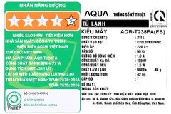 Tủ lạnh Aqua Inverter 211 lít AQR-T238FA(FB)