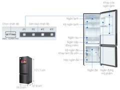 Tủ lạnh Toshiba Inverter 325 lít GR-RB410WE-PMV(37)-SG