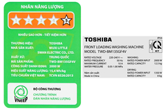 Máy giặt sấy Toshiba Inverter giặt 12.5 kg - sấy 8 kg TWD-BM135GF4V(MG)