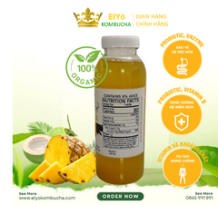 LOCK 4 CHAI KOMBUCHA DỨA DỪA  – Fresh & Cool (Trà Kombucha Dứa Dừa - Giảm Cân - Làm Đẹp)