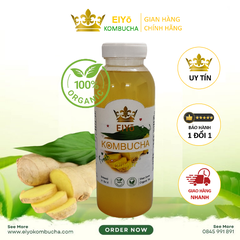 LOCK 4 CHAI KOMBUCHA GỪNG VÀNG  – Fresh & Cool (Trà Kombucha Gừng Vàng - Giảm Cân - Làm Đẹp)