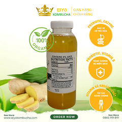 LOCK 4 CHAI KOMBUCHA GỪNG VÀNG  – Fresh & Cool (Trà Kombucha Gừng Vàng - Giảm Cân - Làm Đẹp)