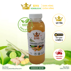 LOCK 4 CHAI KOMBUCHA SẢ CHANH  – Fresh & Cool (Trà Kombucha Sả Chanh - Giảm Cân - Làm Đẹp)