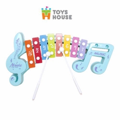 BY - Đồ chơi đàn gõ Xylophone cho bé 8 phím hình nốt nhạc Toyshouse 683-2 màu đỏ