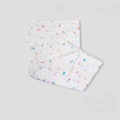 NOUS S20 - Khăn đa năng màu trắng in họa tiết dứa màu xanh - FS - SS25.NP