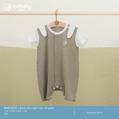 BU - Body đùi ngắn tay cài giữa - Xanh Olive - SS25.T1A
