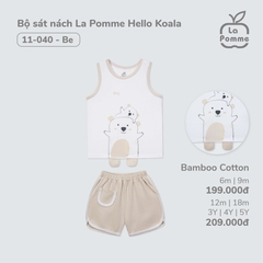 LP S10 - Bộ sát nách La Pomme Hello Koala - Be - 4-5Y - SS25.T3B
