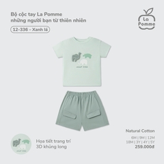 LP G20 - Bộ cộc tay La Pomme những người bạn từ thiên nhiên - Xanh lá - 18-24M - SS26.T4A