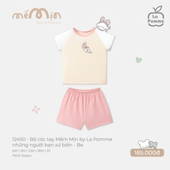 LP - Bộ cộc tay Mềm Mịn by La Pomme những người bạn xứ biển - Be - 18-24M - SS26.T4A