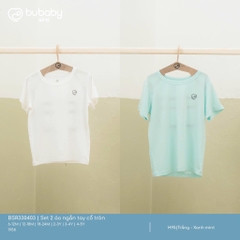 BU - Set 2 áo ngắn tay cổ tròn - Trắng - Xanh mint - SS25.T1A
