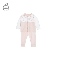LP - Bộ Dài Tay La Pomme Cúc Giữa Fun Galaxy - Newborn Hồng