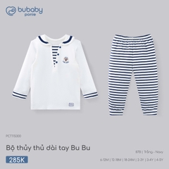 BU - Bộ thủy thủ dài tay BuBu - PCT115300 - Trắng+navy - 6-12M - SS26.T7B