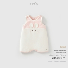 NOUS - Túi ngủ màu kẻ caro hồng phối trắng - M - SS26.T8A