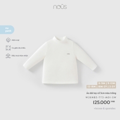 NOUS - Áo dài tay cổ 3cm màu trắng ngà - 12-18M - SS26.T8A