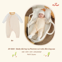 LP - Body dài tay La Pomme vui rước đèn ông sao - Be - 0-3M - SS26.T8A
