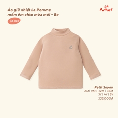 LP - Áo giữ nhiệt La Pomme mềm êm chào mùa mới - Be - 12-18M - SS26.T8A