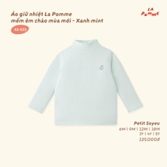 LP - Áo giữ nhiệt La Pomme mềm êm chào mùa mới - Xanh mint - 3-4Y - SS26.T8A