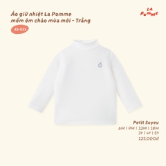 LP - Áo giữ nhiệt La Pomme mềm êm chào mùa mới - Trắng - 4-5Y - SS26.T8A