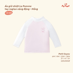 LP - Áo giữ nhiệt La Pomme tay raglan năng động - Hồng - 4-5Y - SS26.T8A