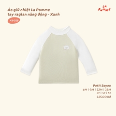 LP - Áo giữ nhiệt La Pomme tay raglan năng động - Xanh - 6-9M - SS26.T8A