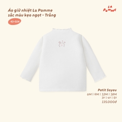 LP - Áo giữ nhiệt La Pomme sắc màu kẹo ngọt - Trắng - 3-4Y - SS26.T8A