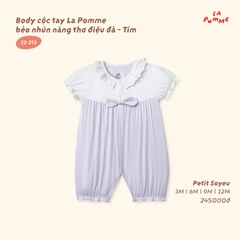 LP - Body cộc tay La Pomme bèo nhún nàng thơ điệu đà - Tím - 3-6M - SS26.T8A