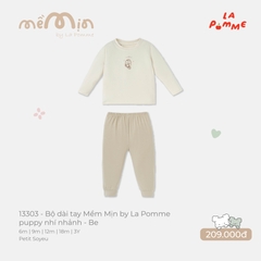 LP - Bộ dài tay Mềm Mịn by La Pomme puppy nhí nhảnh - Be - 2-3Y - SS26.T8A