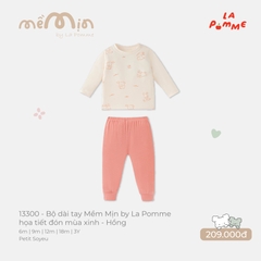 LP - Bộ dài tay Mềm Mịn by La Pomme họa tiết đón mùa xinh - Hồng - 2-3Y - SS26.T8A