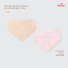 LP - Set 2 Yếm đa năng La Pomme êm mềm mỗi ngày - Hồng - FS - SS26.T8B