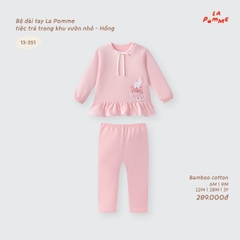 LP - Bộ dài tay La Pomme tiệc trà trong khu vườn nhỏ - Hồng - 2-3Y -SS26.T9A